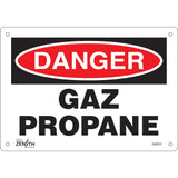 "Gaz Propane" Sign, 7" x 10", Aluminum, French
