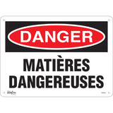 "Matières Dangereuses" Sign, 10" x 14", Plastic, French