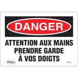 "Prendre Garde À Vos Doigts" Sign, 7" x 10", Vinyl, French