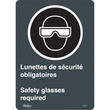 "Safety Glasses Required/Lunettes de sécurité obligatoires" Sign