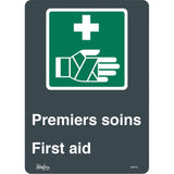"Premier Soins/First Aid" Sign