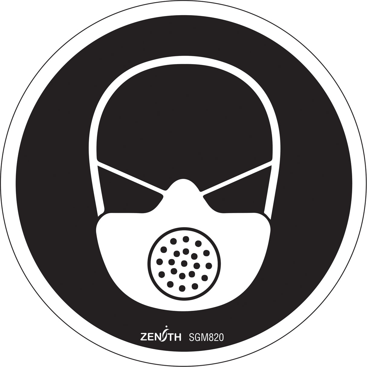 Respiratory Protection Required CSA Standard Safety Sign, 6" x 6", Vinyl, Pictogram