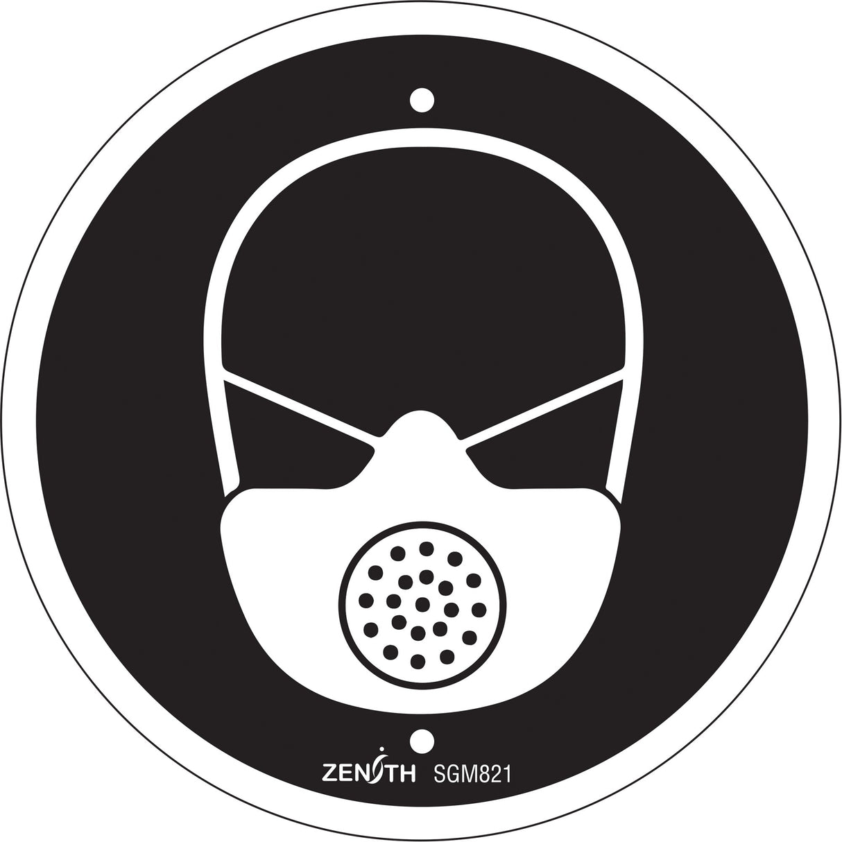Respiratory Protection Required CSA Standard Safety Sign, 6" x 6", Plastic, Pictogram