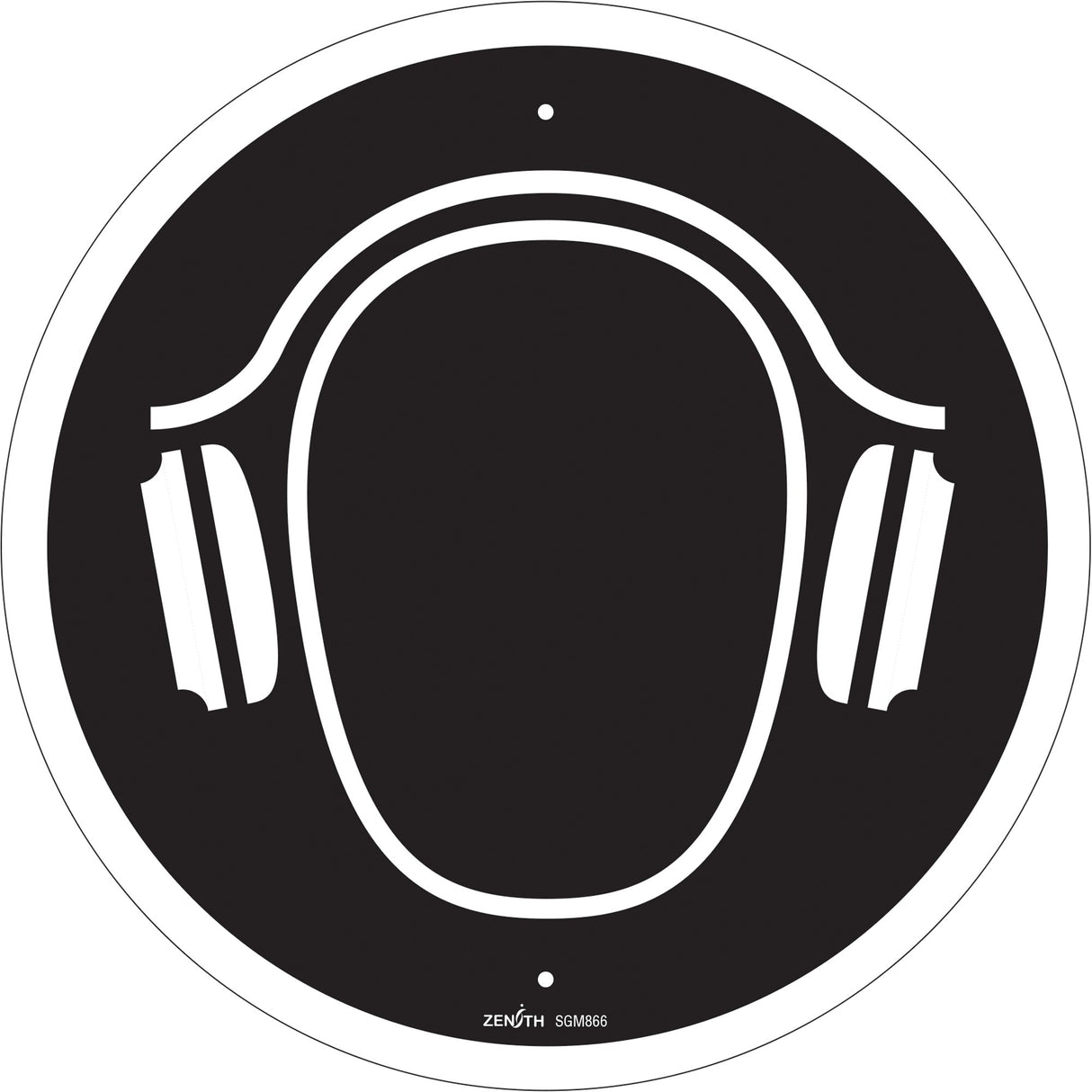 Hearing Protection Required CSA Standard Safety Sign, 12" x 12", Plastic, Pictogram