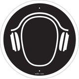 Hearing Protection Required CSA Standard Safety Sign, 12" x 12", Plastic, Pictogram