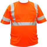 High Visibility Short-Sleeved Shirt, Cotton, 3X-Large, High Visibility Orange