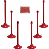 Light-Duty Stanchion & Chain Kit, 41" High, Red