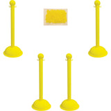 Heavy-Duty Stanchion & Chain Kit, 41" High, Yellow
