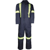 Deluxe Work Coveralls, 50, Navy Blue