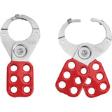 Tabbed Steel Lockout Hasp, Red