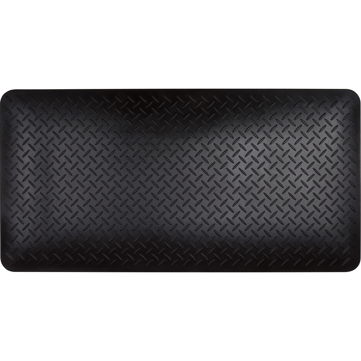 Anti-Fatigue Matting, Diamond, 1-2/3' x 3-1/4' x 3/4", Black, Polyurethane