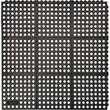 Cushion-Ease® 550 Interlocking Anti-Fatigue Mat, Slotted, 3' x 5' x 3/4", Black, Rubber