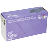 Medical Grade Disposable Gloves, Medium, Nitrile, 6-mil, Powder-Free, Black, Class 2