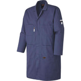 3512 Flame-Gard® FR/Arc Rated Anti-Static Shop Coat, Cotton, Size 4X-Large, Navy Blue