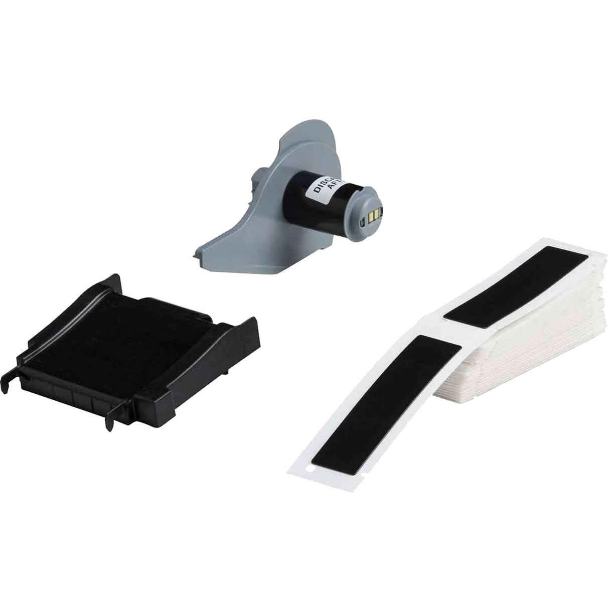 Raised Panel Labels, Polyester, 1" L x 4" H, Black