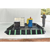 Compact Ultra-Containment Berm®, 749 US gal. Capacity, 10' W x 10' L x 12" H, Hinge Bracket