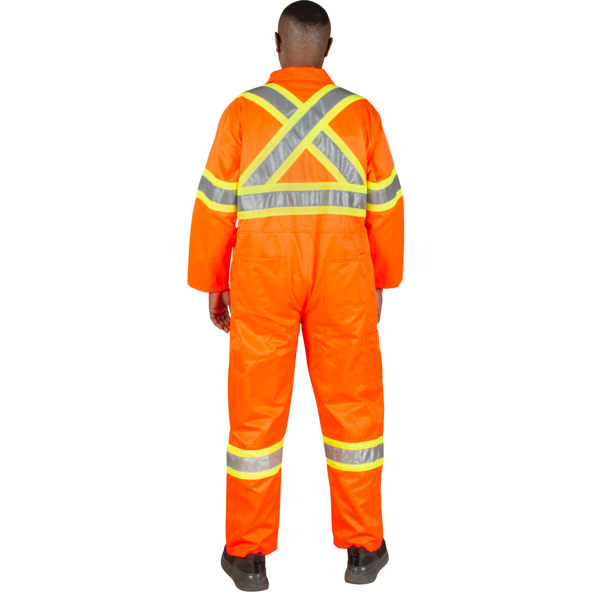 Unlined Safety Coveralls, 2X-Large, High Visibility Orange