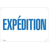 "Expédition" Sign, 14" x 20", Aluminum, French
