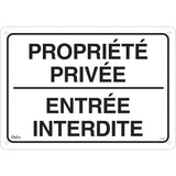 "Propriété privée" Sign, 14" x 20", Aluminum, French
