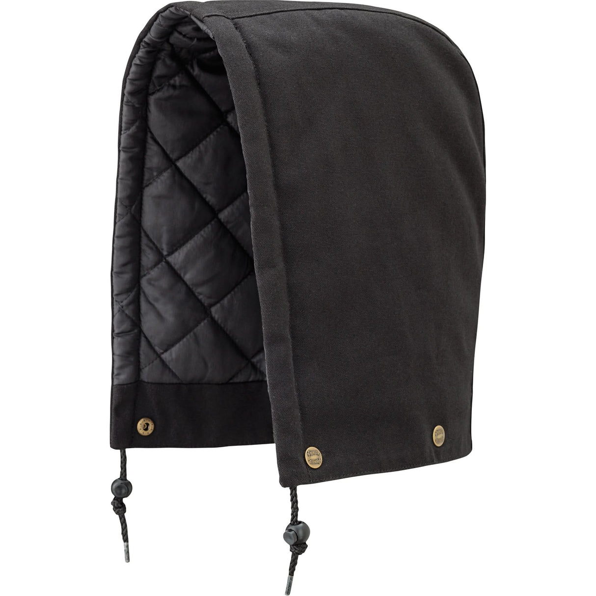 538BK Hood for Quilted Safety Parka, Bomber or Coverall, Black, Cotton