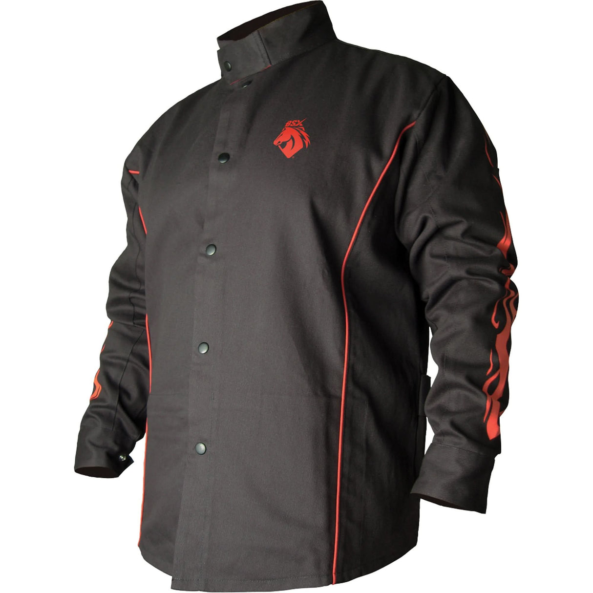 BSX® Contoured FR Welding Jacket, Cotton, 2X-Large, Black