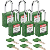 Standard Lockout Padlock, Safety Padlock, Keyed Different, Nylon, 1-1/2" Width
