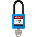 Standard Lockout Padlock, Safety Padlock, Keyed Different, Nylon, 1-1/2" Width