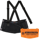 Proflex 1675 Back Support Brace with Cooling/Warming Pack, Spandex, Large
