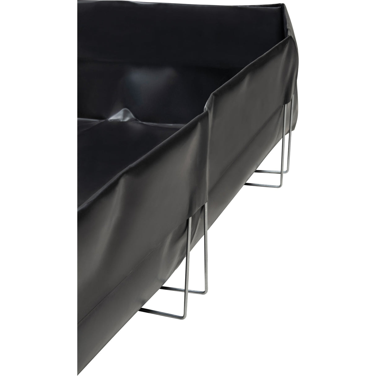 Wire Bracket Berm, 748 US gal. Capacity, 10' W x 10' L x 12" H, L-Bracket