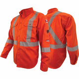 Atlas Guardian® FR/AR Work Shirts with 2" Striping, Medium (Tall), High Visibility Orange