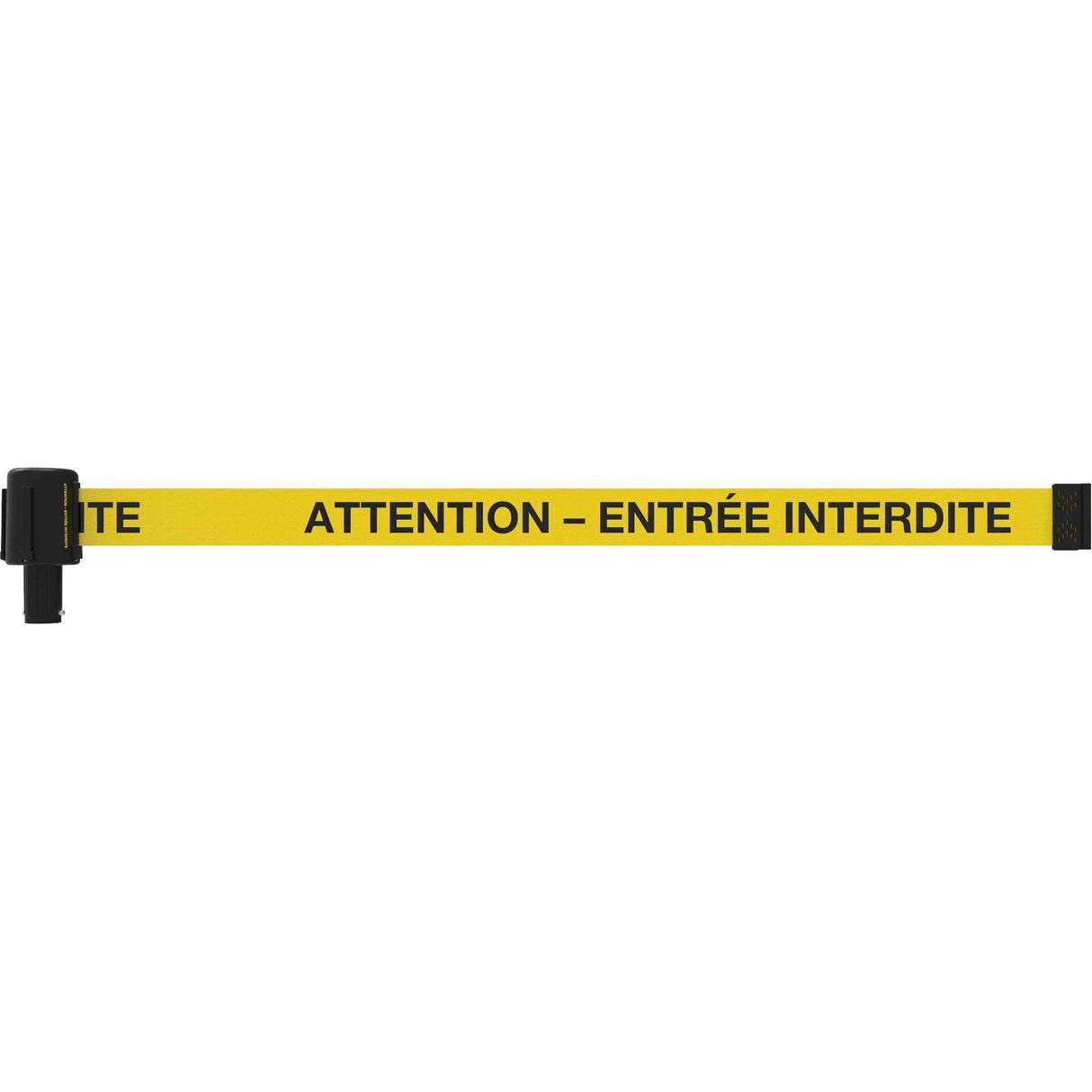 PLUS Banner, Attention - Entrée Interdite, 15', Black and Yellow Tape
