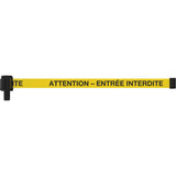 PLUS Banner, Attention - Entrée Interdite, 15', Black and Yellow Tape