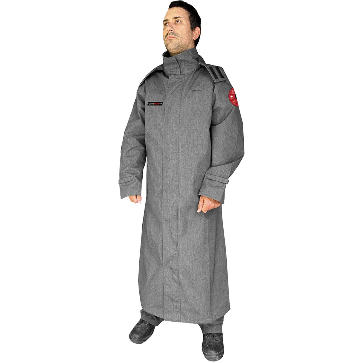 CoreMAX FR 52" Jacket with Attached Hood, Medium, Grey