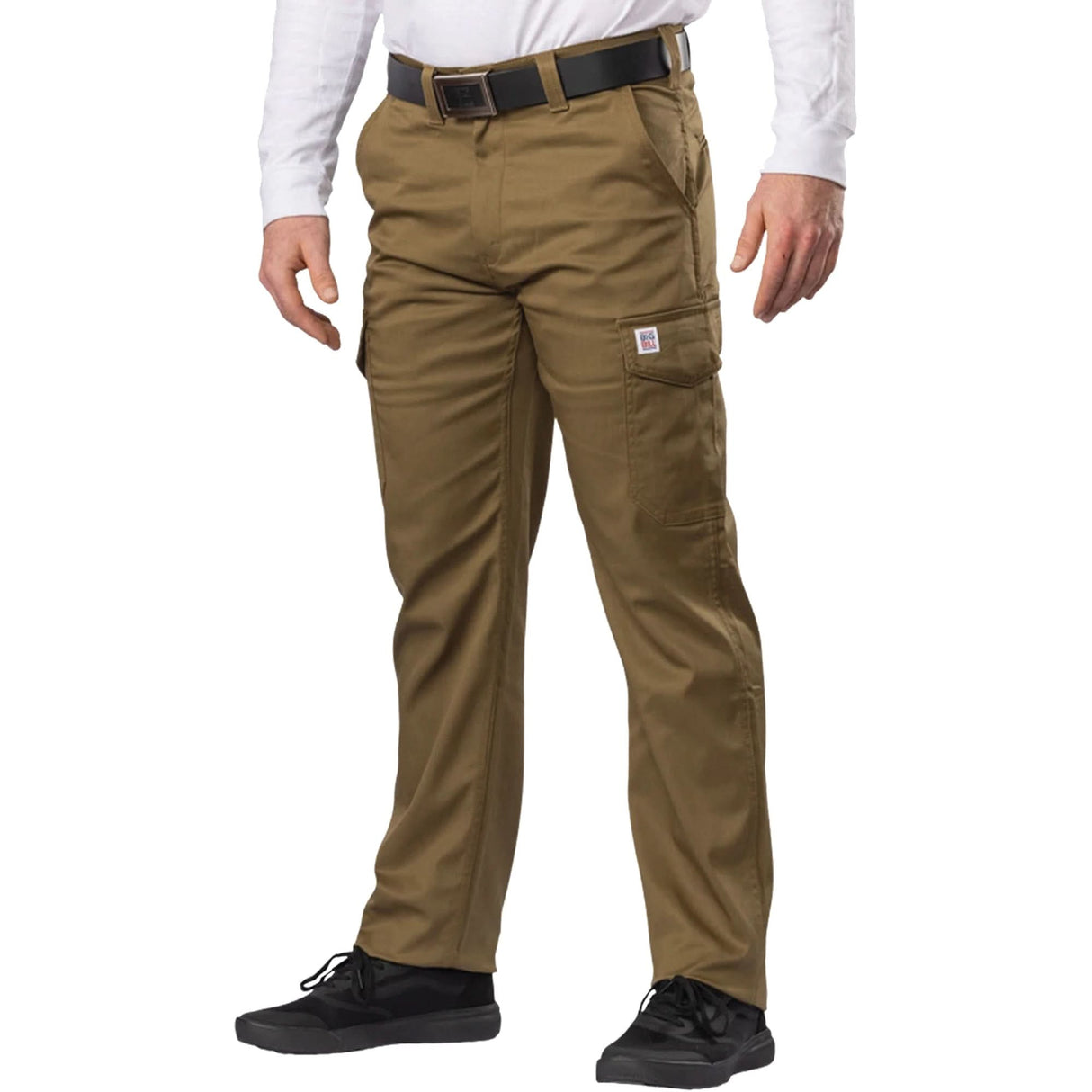 Big Flex Cargo Pants, Poly-Cotton/Spandex, Military Olive Green, Size 48, 30 Inseam