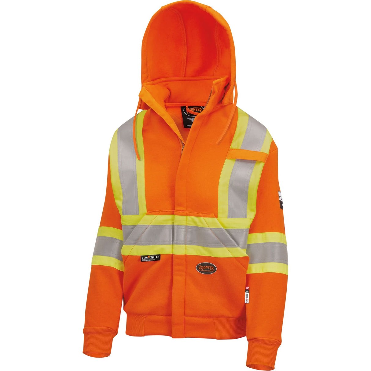 Heavyweight Safety Hoodie, Women's, Large, High Visibility Orange