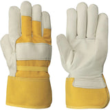 Women's Insulated Cow Grain Gloves, One Size, Grain Cowhide Palm, Fleece Inner Lining