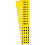 "Hydraulic Line" Pipe Markers, Self-Adhesive, 2-1/4" H x 2-3/4" W, Black on Yellow