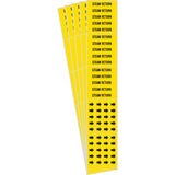 "Steam Return" Pipe Markers, Self-Adhesive, 2-1/4" H x 2-3/4" W, Black on Yellow
