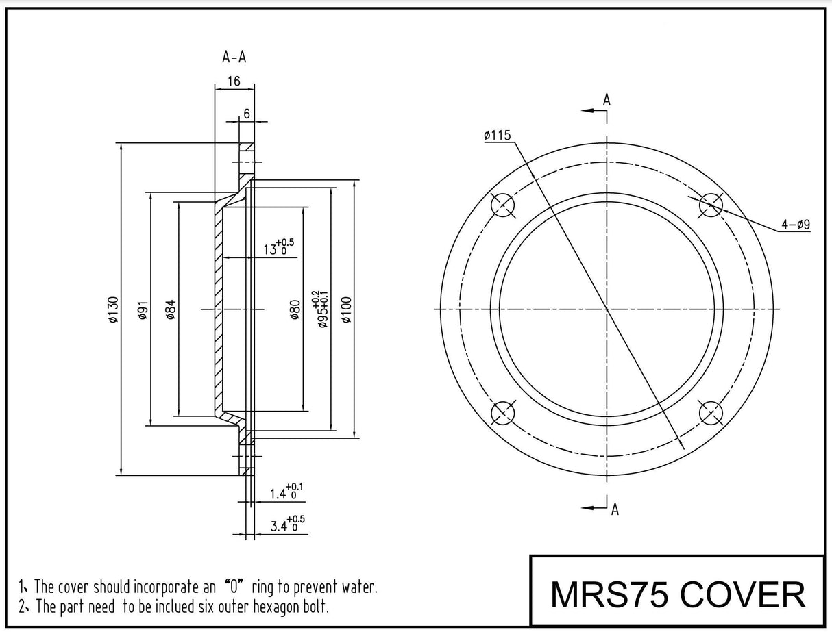Size 75 304SS Safety Cover W/ Stainless Hardware