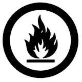 WHMIS Pictogram - Flammable / Combustible, Vinyl, Sheet, 1-1/4" L x 1-1/2" W