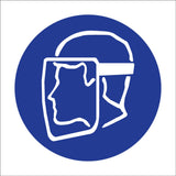 Right to Know Pictogram Labels - Face Shield, Vinyl, Sheet, 1-1/4" L x 1-1/2" W