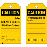 Safety Tags, Cardstock, 3" W x 5-3/4" H, English