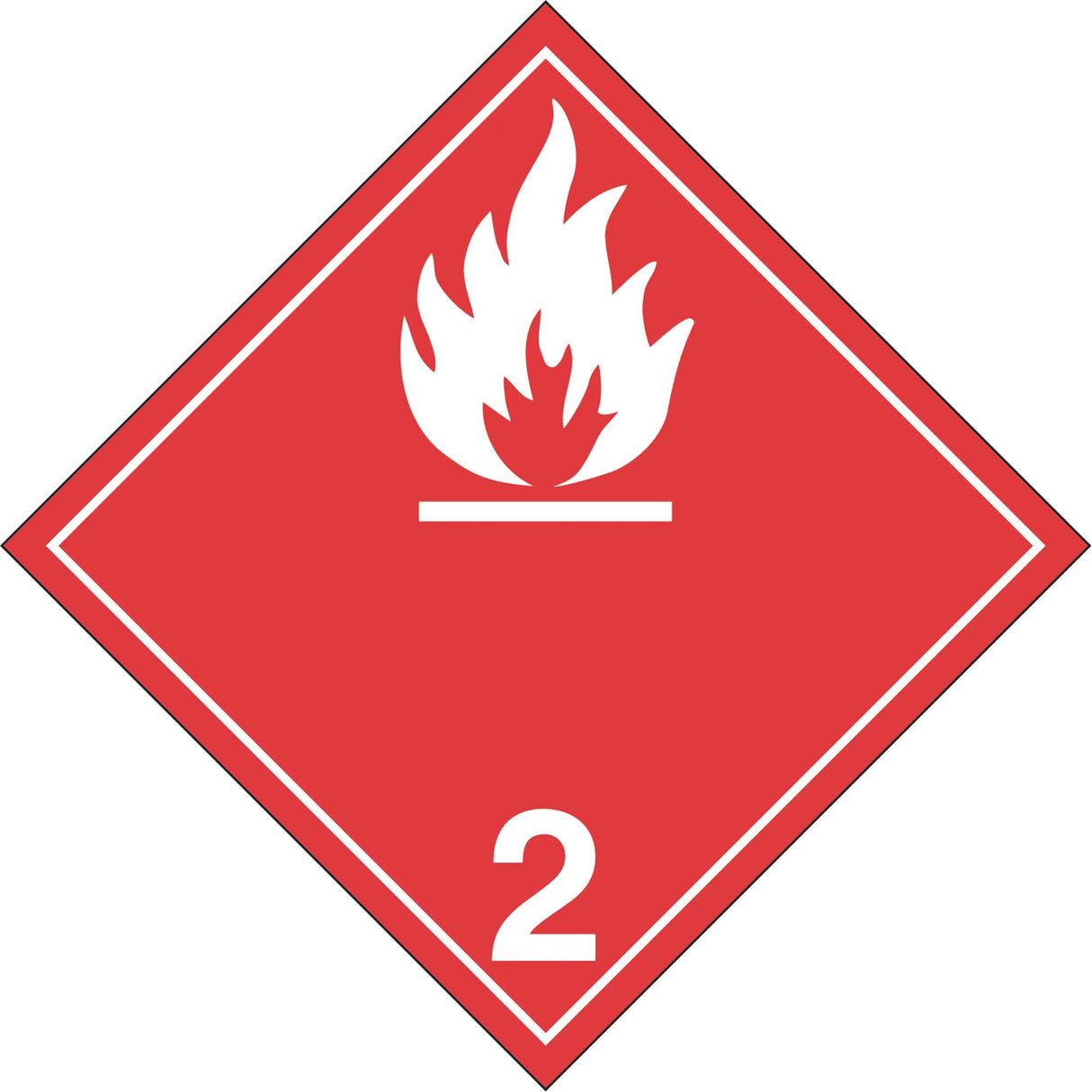 Flammable Gases TDG Placard, Tagboard