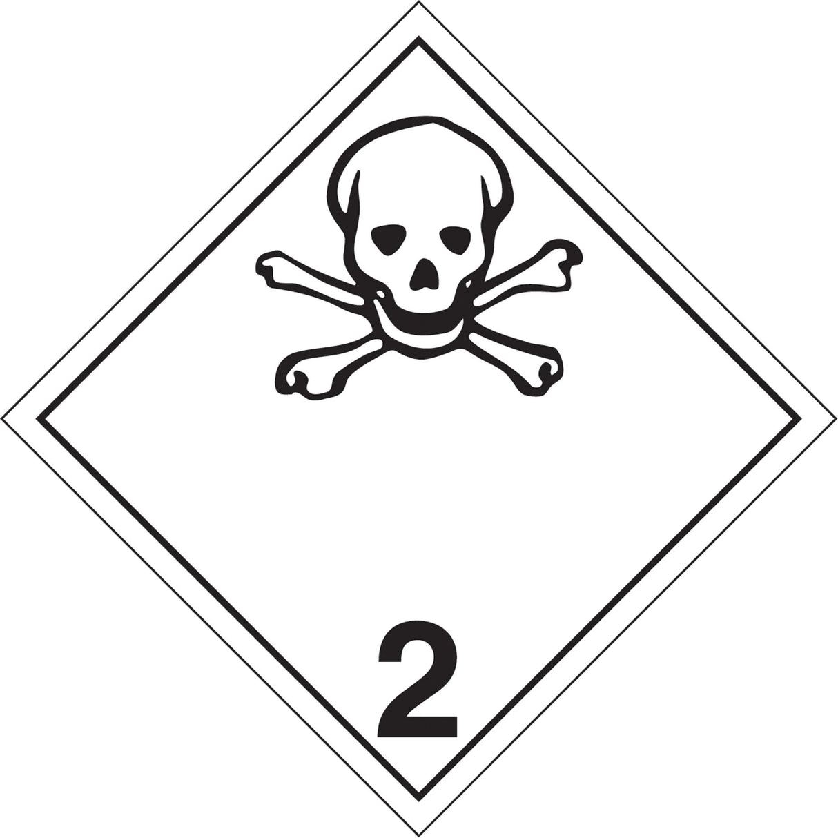 Toxic Gas TDG Placard, Aluminum
