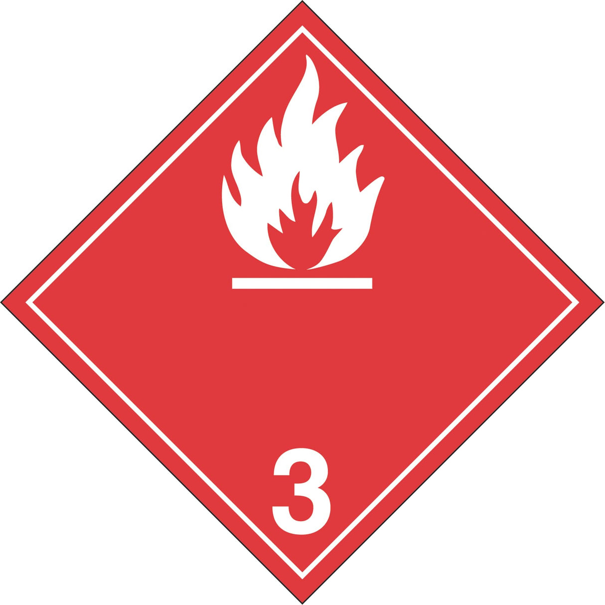 Flammable Liquids TDG Placard, Tagboard