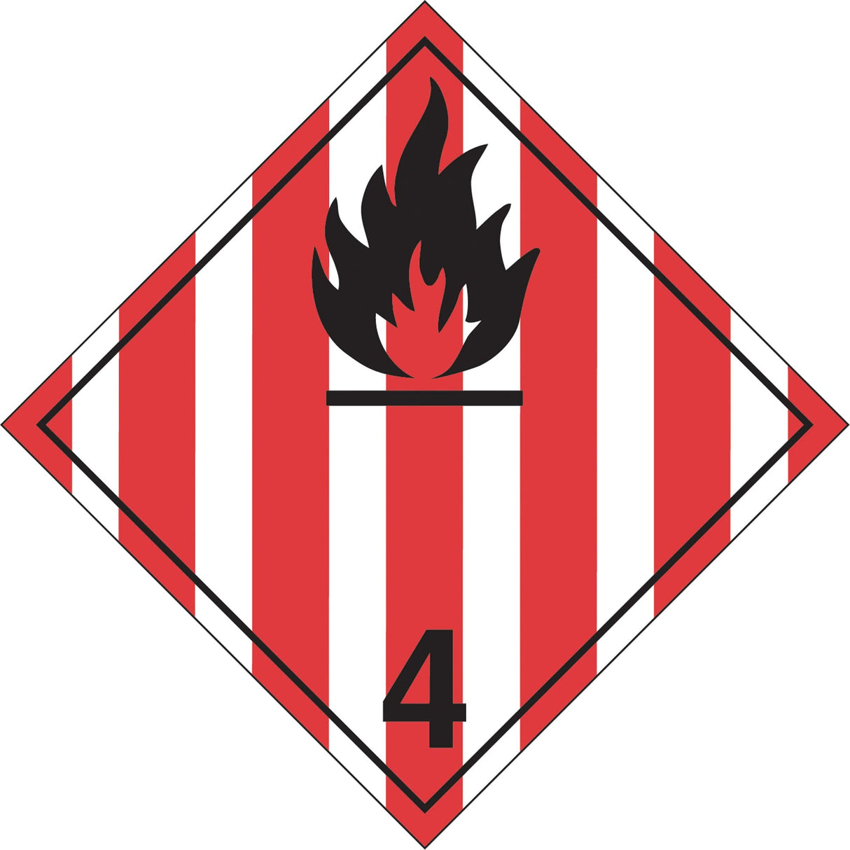 Flammable Solids TDG Placard, Aluminum