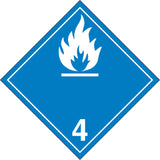 Water Reactive Substances TDG Placard, Tagboard