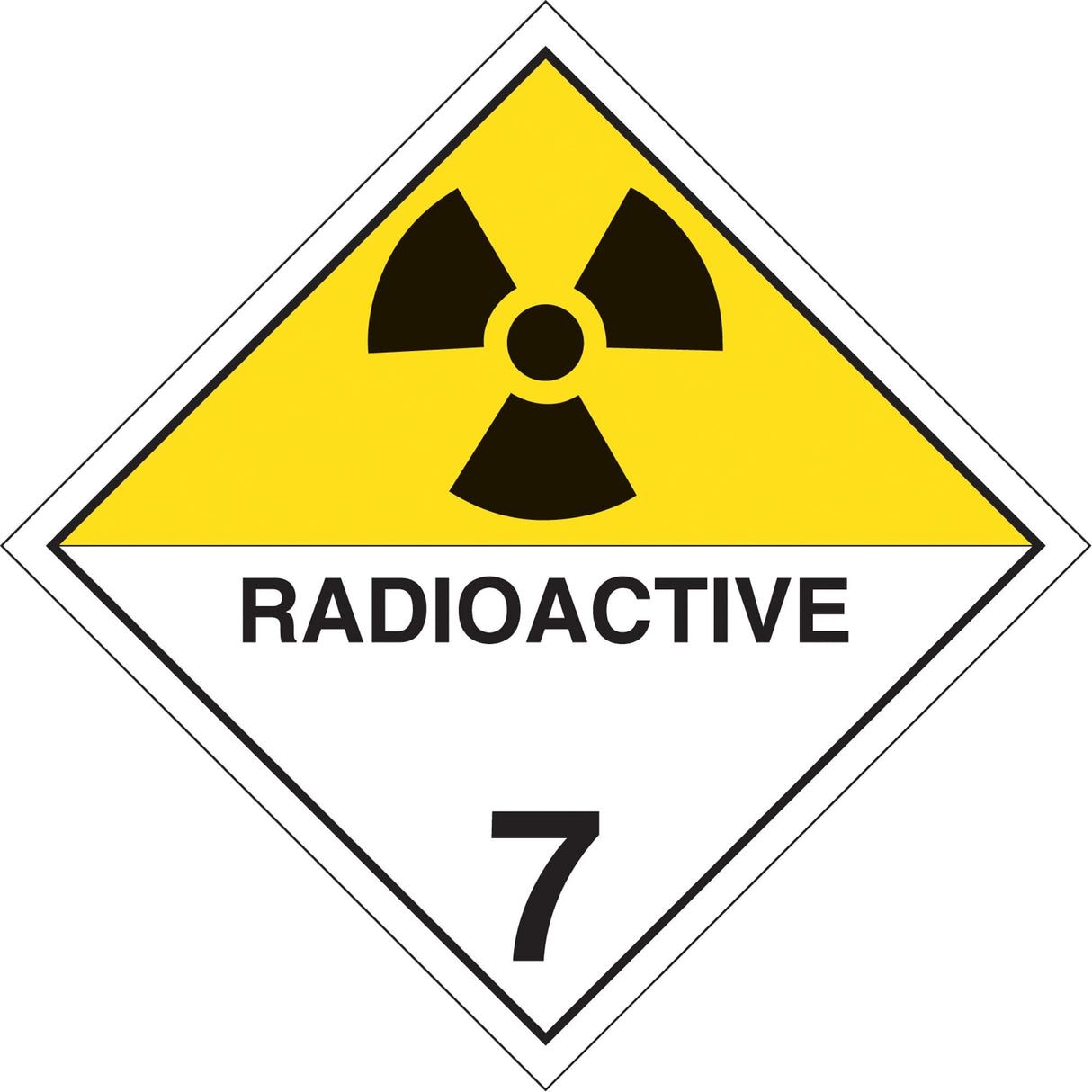 Radioactive Materials TDG Placard, Plastic