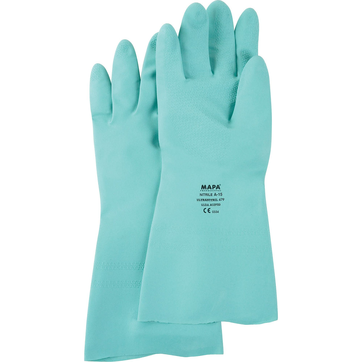 StanSolv® Z-Pattern Grip Gloves, Size Small/7, 13" L, Nitrile, 11-mil