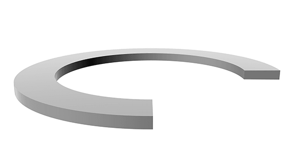 Solid Backup Ring (8700) 0.625" x 0.875" x 0.062" - Teflon